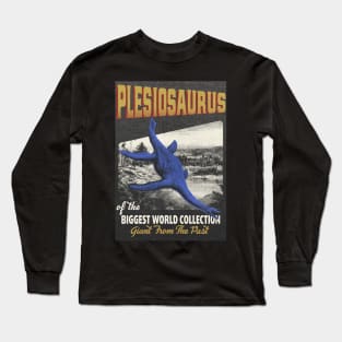 Plesiosaurus Retro Art - The Biggest World Collection / Giant From The Past Long Sleeve T-Shirt